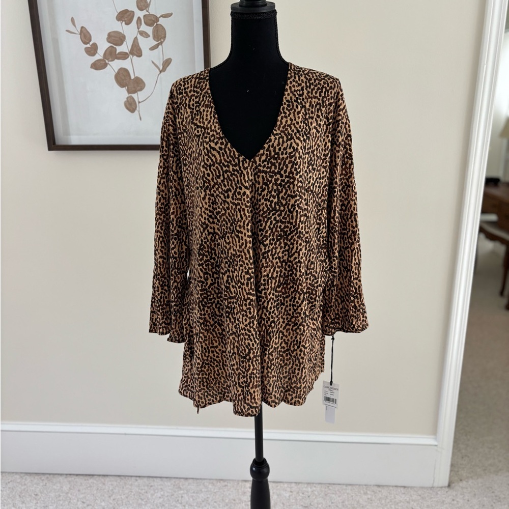 Robin Piccone Leopard Print Blouse